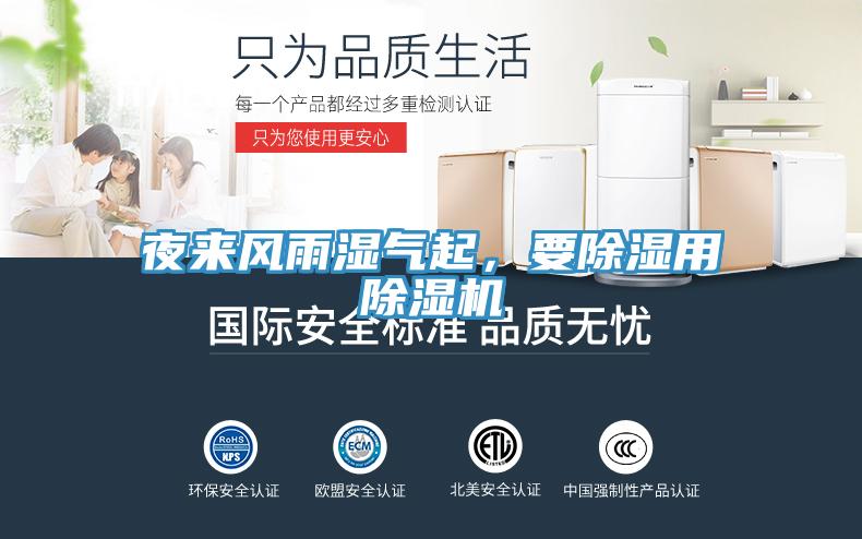夜來風雨濕氣起,要除濕用除濕機