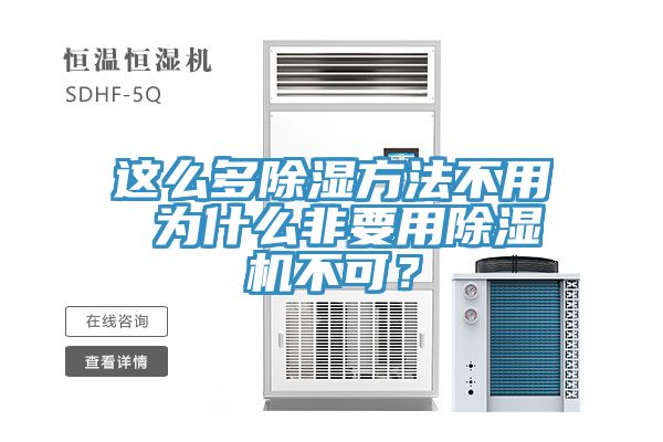 這么多除濕方法不用 為什么非要用除濕機(jī)不可?