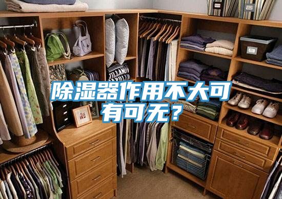 除濕器作用不大可有可無?