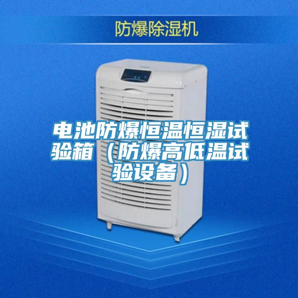 電池防爆恒溫恒濕試驗箱(防爆高低溫試驗設備)